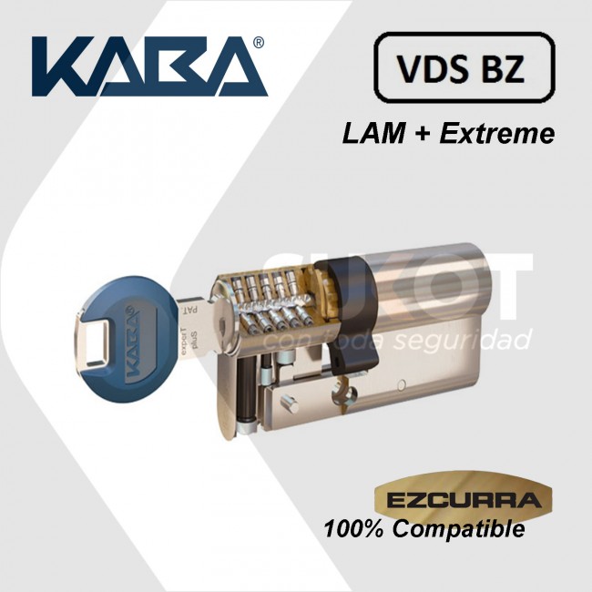 Bombín alta seguridad Kaba Extreme Protection System compatible Ezcurra DS