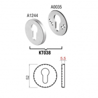 Contraplaca roseta embellecedora interior para escudo KT038 de DISEC