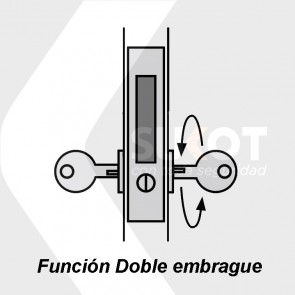 Embrague doble para bombin o cerradura