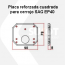 Medidas de placa seguridad cuadrada SAG EP40