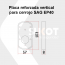 Medidas de placa de seguridad vertical SAG EP40