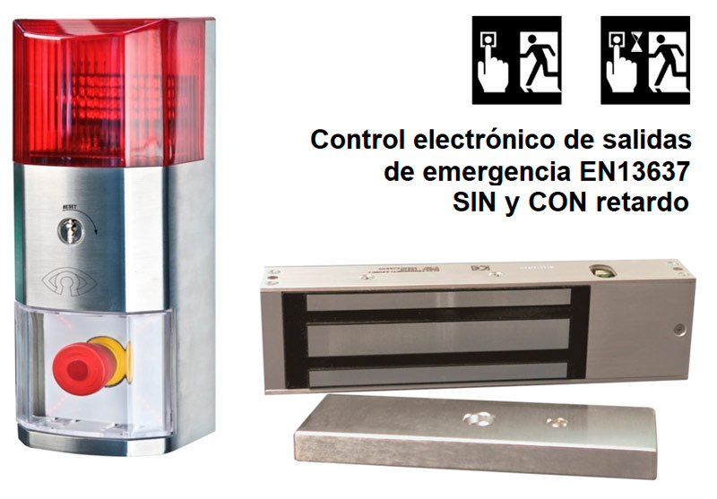 Salidas de emergencia: disuasión y control electrónico de puerta con o sin retención temporal